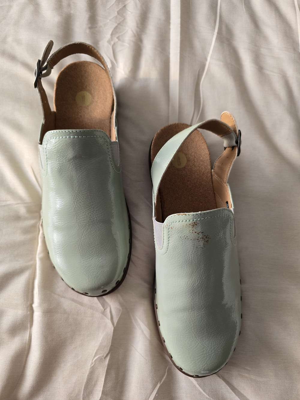 Revitaleign Ventura Orthotic Sage Leather Slingback Clogs - Plantar Fasciitis 8